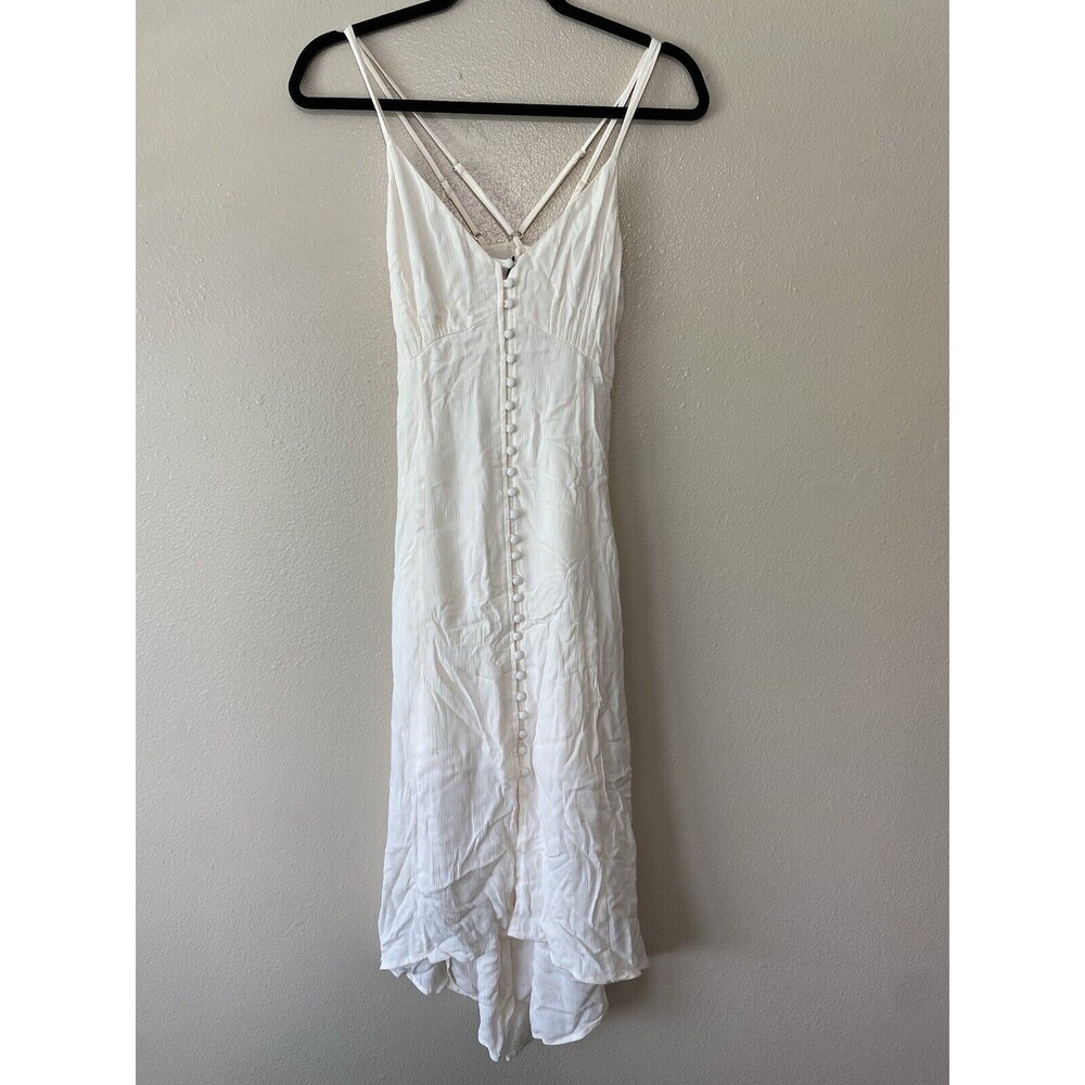 Cream White Forever 21 Beach Dress Button Front Size Medium